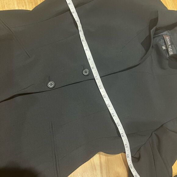 Anne Klein blazer wool blend black size 8 petite - Picture 9 of 11